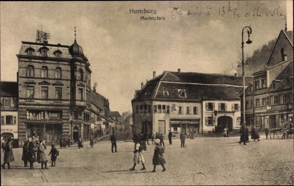 PC Homburg in the Palatinate Saarland, market square
