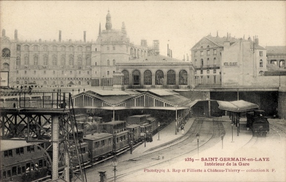 Ak Saint Germain en Laye Yvelines, Bahnhof, Bahnsteige