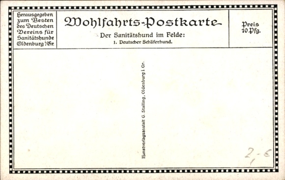 Artist Postcard vd Heide, JW, medical dog, German Shepherd