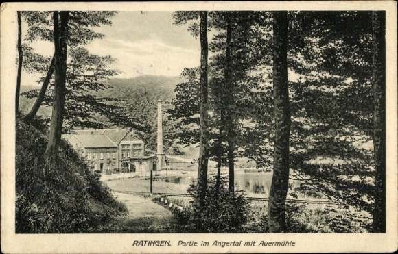 Postcard Ratingen North Rhine Westphalia, Angertal, Auermühle