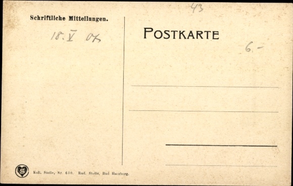 Postcard Blankenburg am Harz, Braune Sumpf station and Bielstein tunnel, Harz rack railway