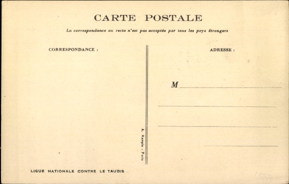 Artist Postcard Poulbot, Francisque, children, garbage can, flies