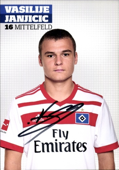 Autogrammkarte Fußballer Vasilije Janjicic, Hamburger SV / HSV, Autogramm