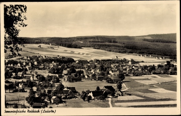 Postcard Neukirch in der Lausitz, panoramic view of the place