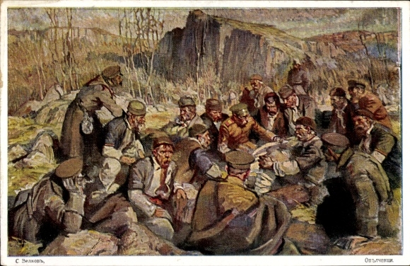 Artist Postcard Welkow, Simeon, Bulgarian soldiers, 1st World War