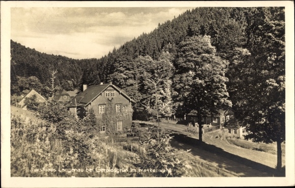Postcard Langenau Geroldsgrün in Upper Franconia, Forsthaus Langenau