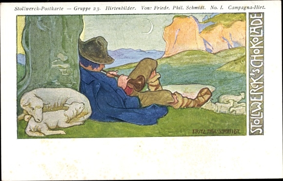 artysta pocztówka Schmidt, Friedr. Phil., Stollwerck Chokolade, Campagna Hirt