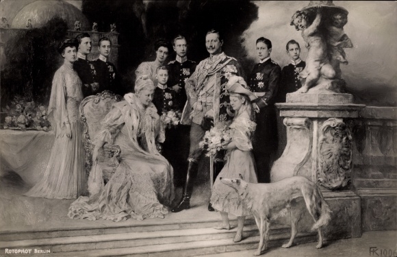 Artist PC Keller, Ferdinand, German Imperial House under Kaiser Wilhelm II., greyhound