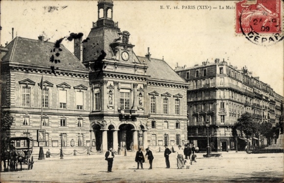 Ansichtkaart Parijs XIX, La Mairie