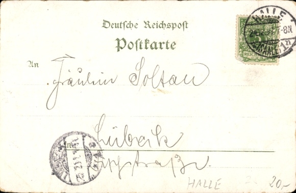 Chromo-Litho Halle an der Saale, Café Bauer, Billiards