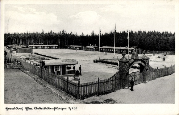 Postcard Hermsdorf in Thuringia, Labor Service Camp 2/230