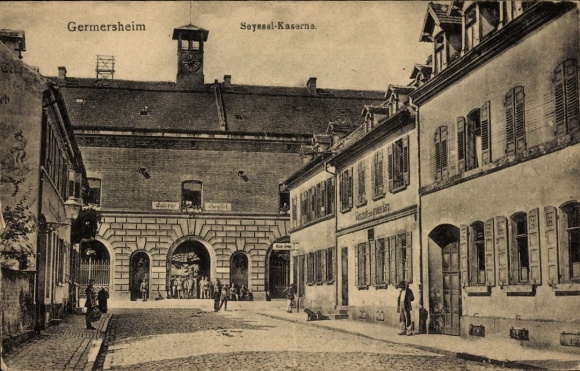 Postcard Germersheim am Rhein, Seyssel Barracks