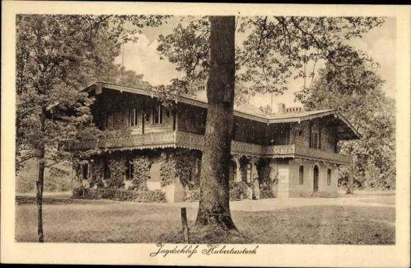 Postcard Joachimsthal Brandenburg, Jagdschloß Hubertusstock