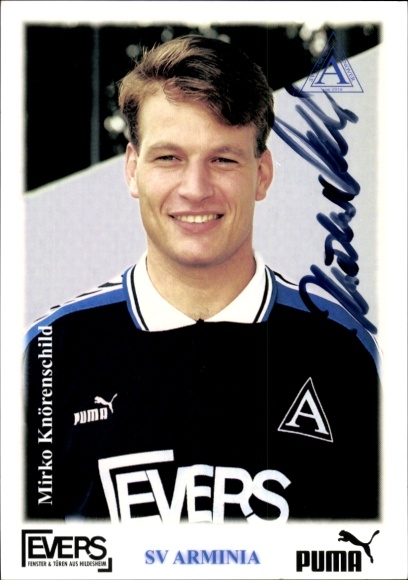Autogrammkarte Fußballer Mirko Knörenschild, SV Arminia Hannover, Autogramm