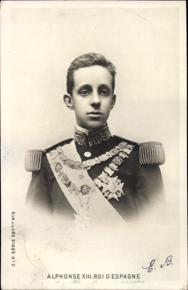 KP Król Hiszpanii Alfonso XIII, portret, mundur, rozkaz