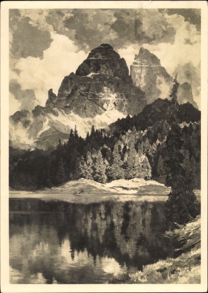 Artist PC Maurus, Hanns, Veneto, Misurinasee with Drei Zinnen, HDK 437