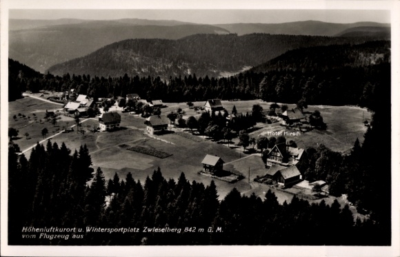 Ak Zwieselberg Alpirsbach im Schwarzwald, Fliegeraufnahme