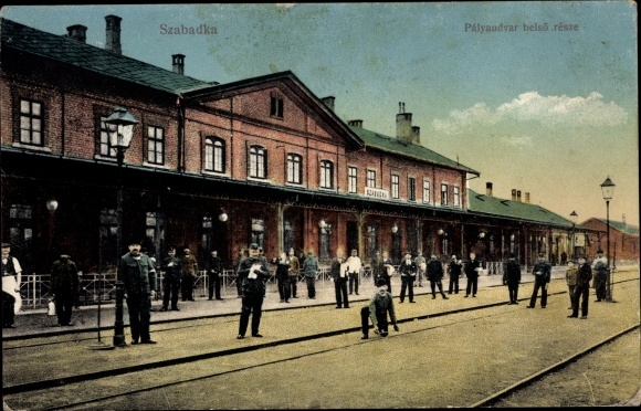 Ak Szabadka Subotica Servië, station