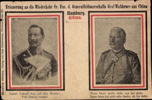 PC Hamburg Altona, Field Marshal Count Alfred von Waldersee, Return from China, Emperor