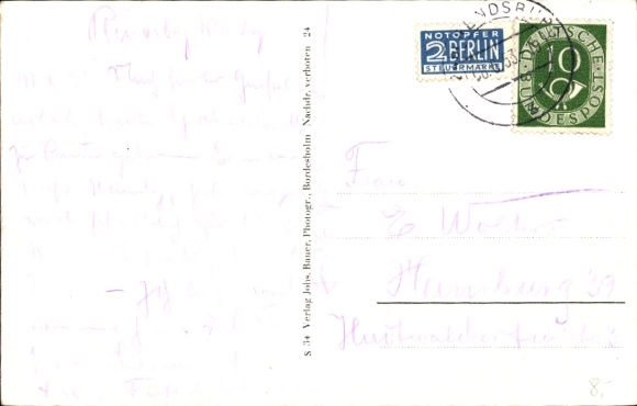 Postcard Rendsburg in Schleswig Holstein, Jungfernstieg