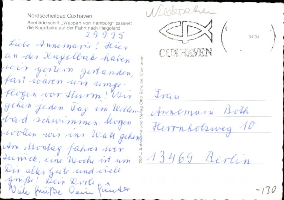 PC Cuxhaven, seaside resort ship coat of arms of Hamburg, HADAG