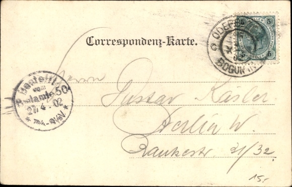 Postcard Bohumín Oderberg Reg. Moravian Silesia, wine bar, interior view, portrait of the owner