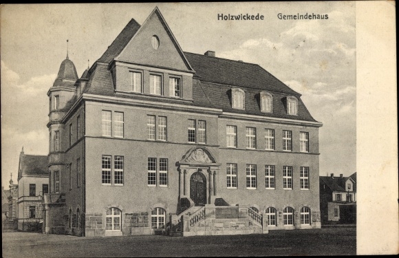 Postcard Holzwickede in the Ruhr area, community hall