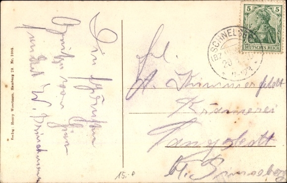 Postcard Garstedt Lüneburger Heide Lower Saxony, Inn zur Ohe, between Schnelsen and Ochsenzoll