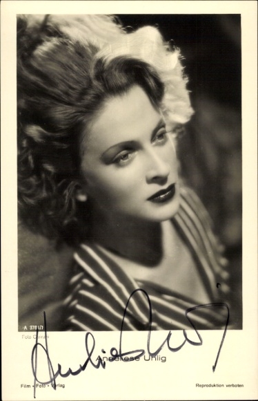 Postcard actress Anneliese Uhlig, portrait, Film Photo Verlag