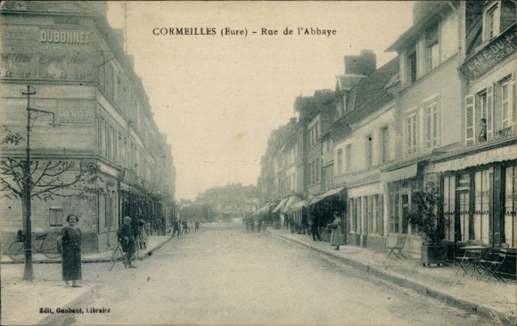 Postcard Cormeilles, Rue de Abbaye
