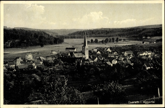 KP Overath w Bergisches Land, pełny widok na wioskę, Aggertal