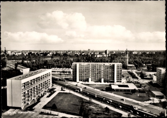 Ak Berlin Tiergarten Hansaviertel, Panorama