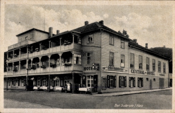 Postcard Bad Suderode Quedlinburg im Harz, Central Hotel