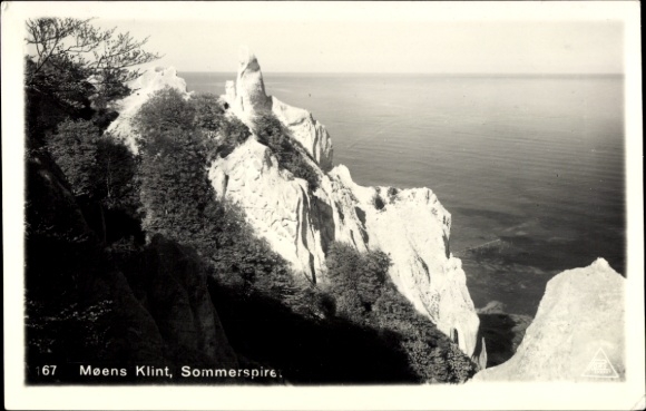 Ak Møn Denemarken, Møns Klint, kliffen, zee