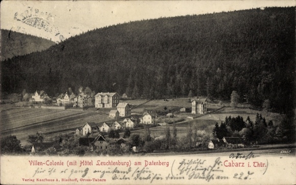 Ak Cabarz Tabarz im Thüringer Wald, Villen-Colonie, Hôtel Leuchtenburg, viele Häuser, ländliche L