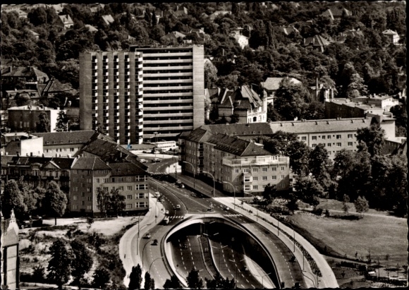 Ak Berlin Wilmersdorf Halensee, Stadtautobahn, Hochhaus