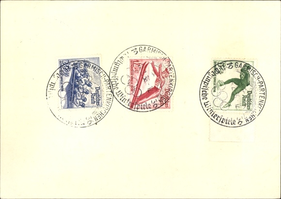 KP pocztowa z Garmisch Partenkirchen w Górnej Bawarii, Zimowe Igrzyska Olimpijskie 1936