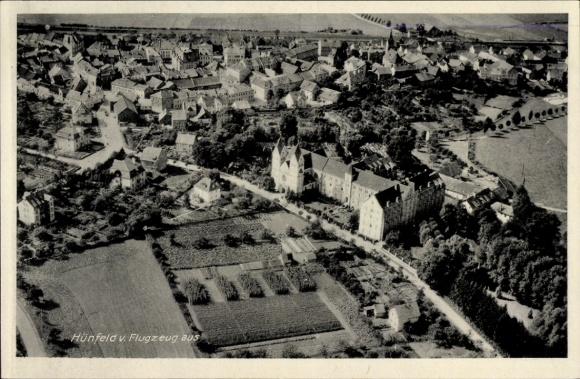 Ak Hünfeld in Hessen, luchtfoto