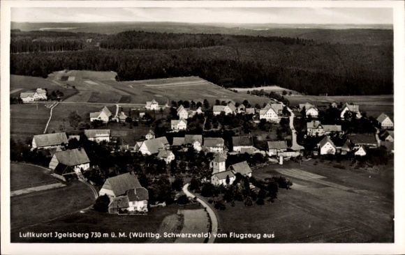Ak Igelsberg Freudenstadt im Schwarzwald, Fliegeraufnahme