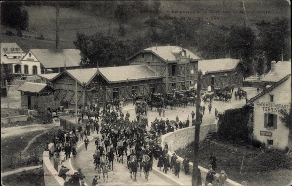Postcard Gare Cheval Haute Savoie
