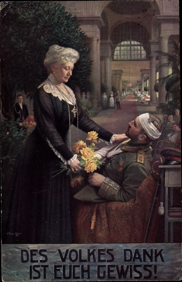 Artist PC Fischer, The people are sure to thank you, Empress Auguste Viktoria visits the hospital