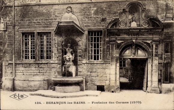 CPA Besançon-les-Bains Doubs, Fontaine des Carmes