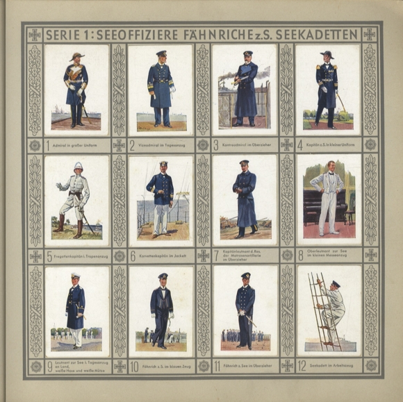 Uniforms of the Navy and Security Forces Collector's Photo Album Waldorf-Astoria GmbH Cigarette Factory, Münc