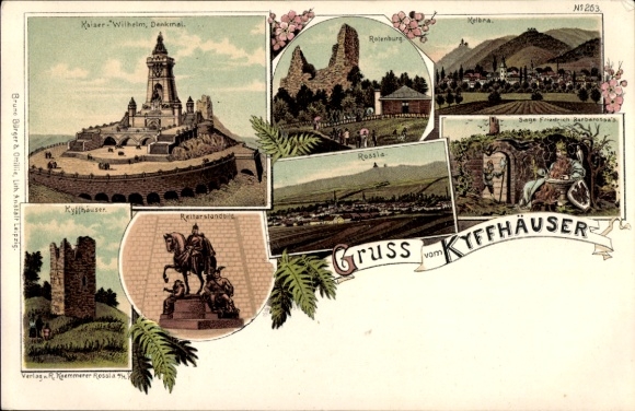 Ak Steinthaleben Kyffhäuserland in Thüringen, Kyffhäuser, Kaiser Wilhelm Memorial, Rossla, Kelbra