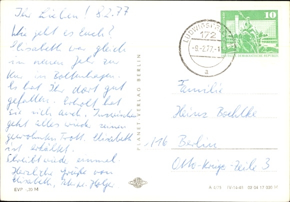 Postcard Ludwigsfelde in Brandenburg, FDGB clubhouse Arthur Ludwig, youth street, department store
