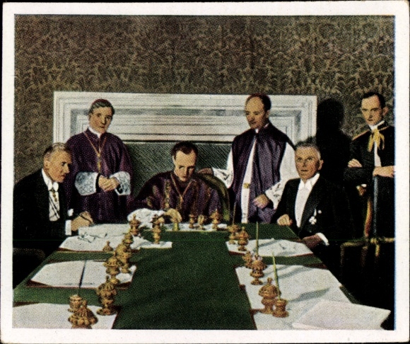Obraz kolekcjonerski Okres powojenny nr 217 Lipiec 1933 Konkordat Rzeszy, Kardynał Pacelli, von Papen