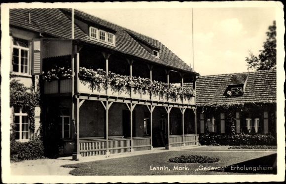 Postcard Kloster Lehnin in Brandenburg, Gedevag convalescent home