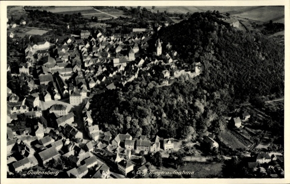 Postcard Gudensberg in Hesse, aerial photograph