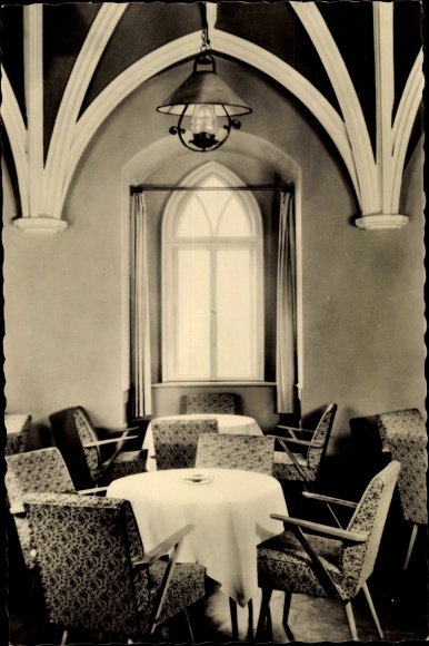 PC Meiningen in Thuringia, HO Kaffee Schloss Landsberg, interior view