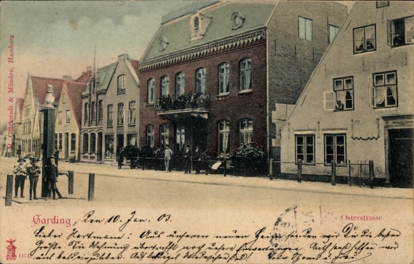 Ak Garding in Noord-Friesland, Osterstraße